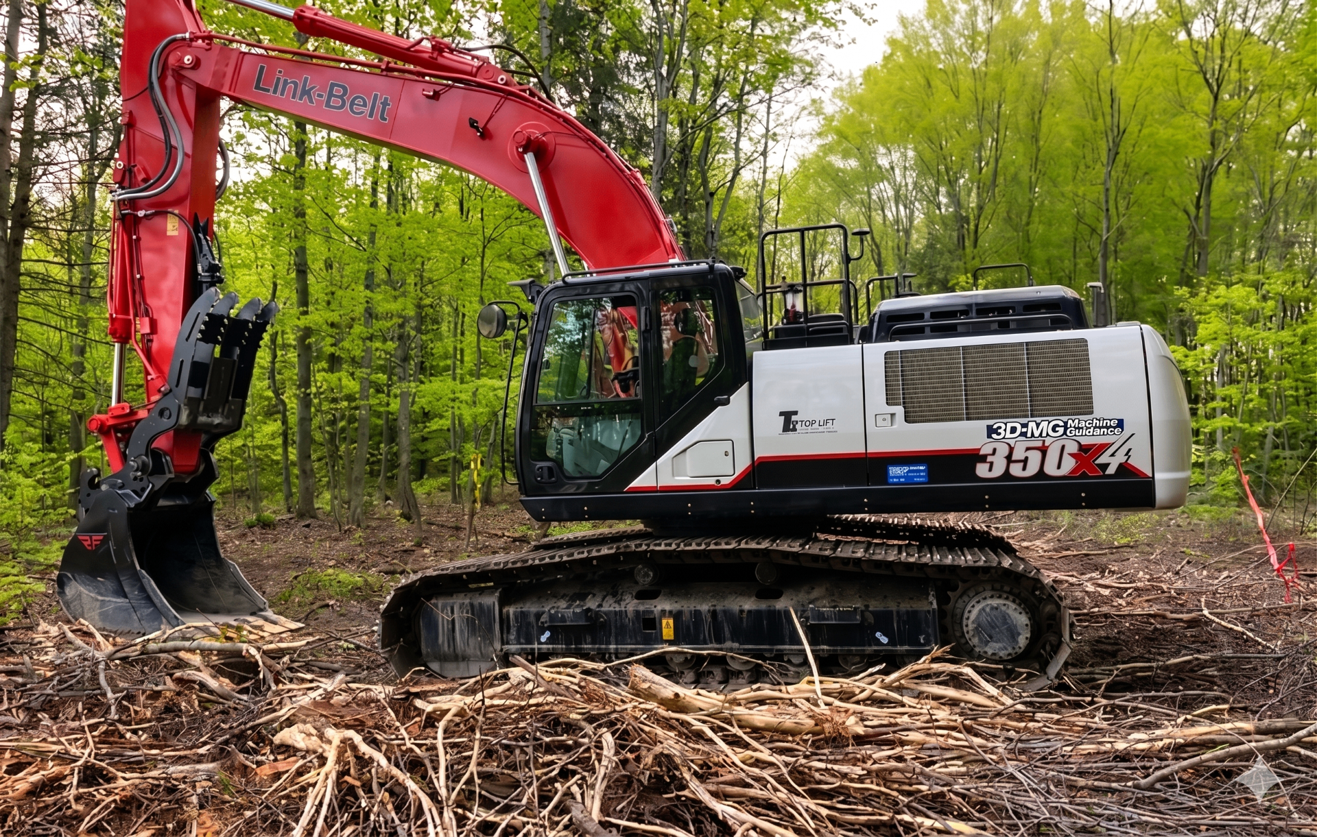 Excavatrice Link-Belt 350X4 — location d'équipement lourd en Estrie et partout au Québec chez Brisson