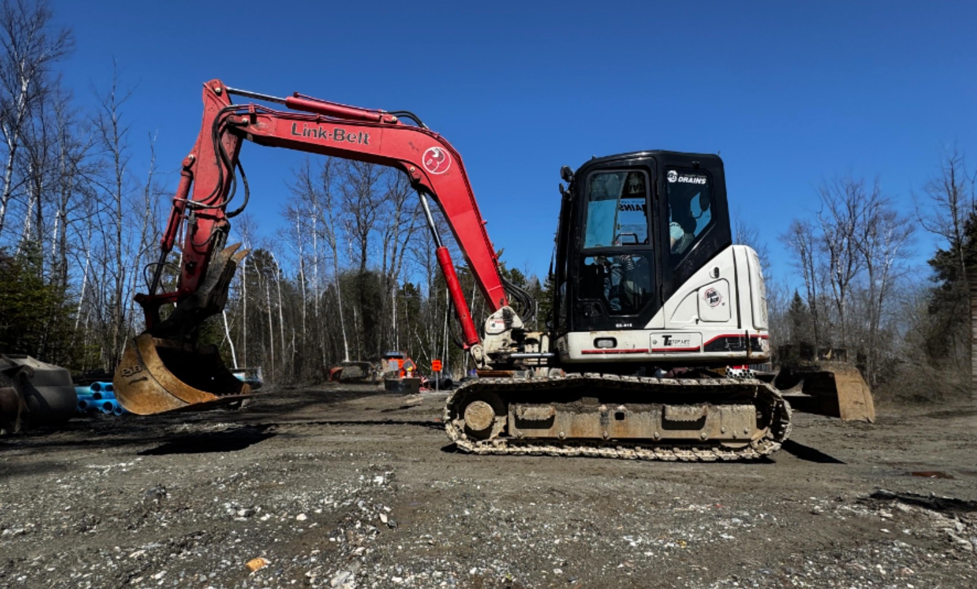 Excavatrice Link-Belt 80X — location d'équipement lourd en Estrie et partout au Québec chez Brisson
