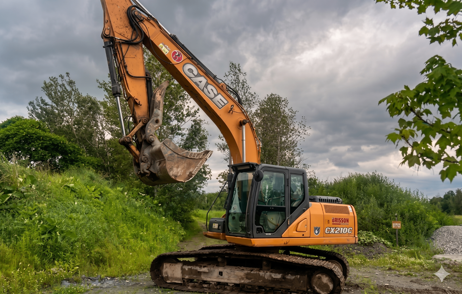 Excavatrice Case CX210 — location d'équipement lourd en Estrie et partout au Québec chez Brisson